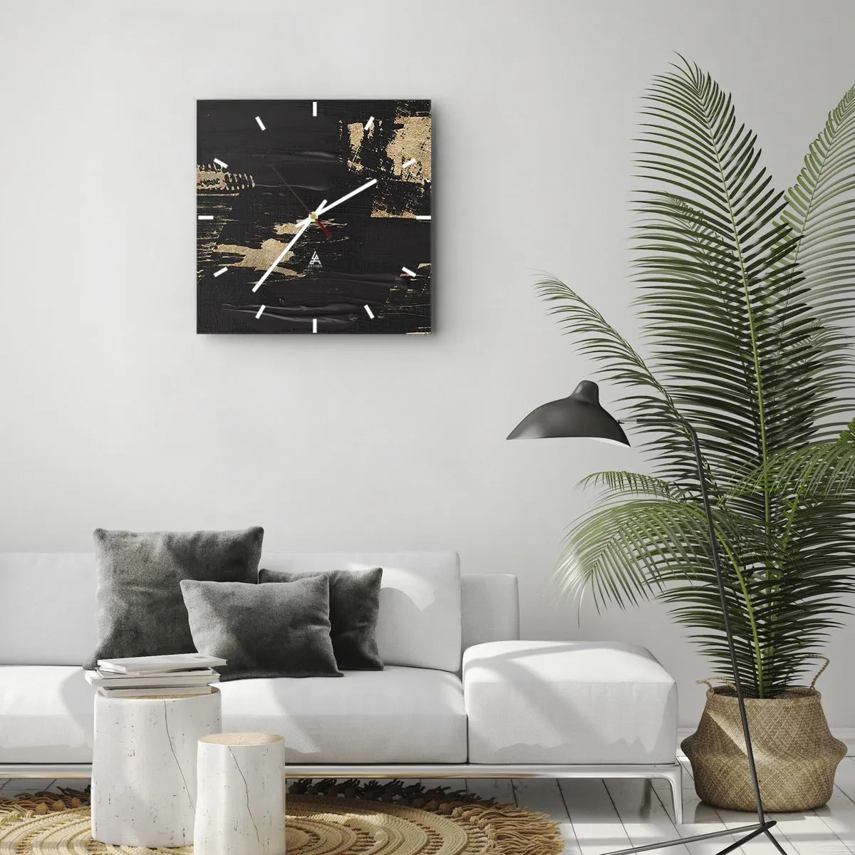 Wandklok - Klok - Spoor van aanraking - 40x40 cm