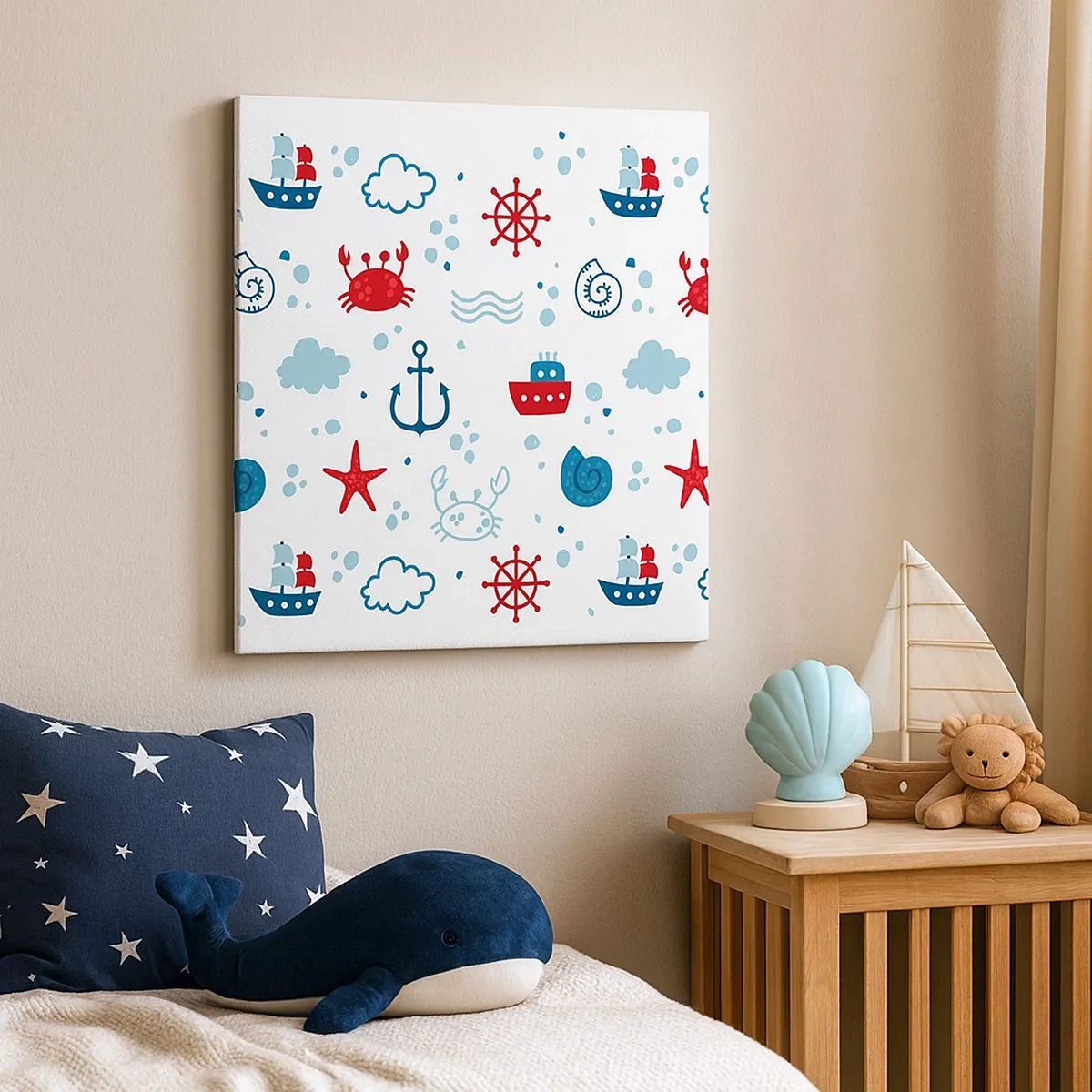 Schilderen op canvas - Zee sprookje - 30x30 cm