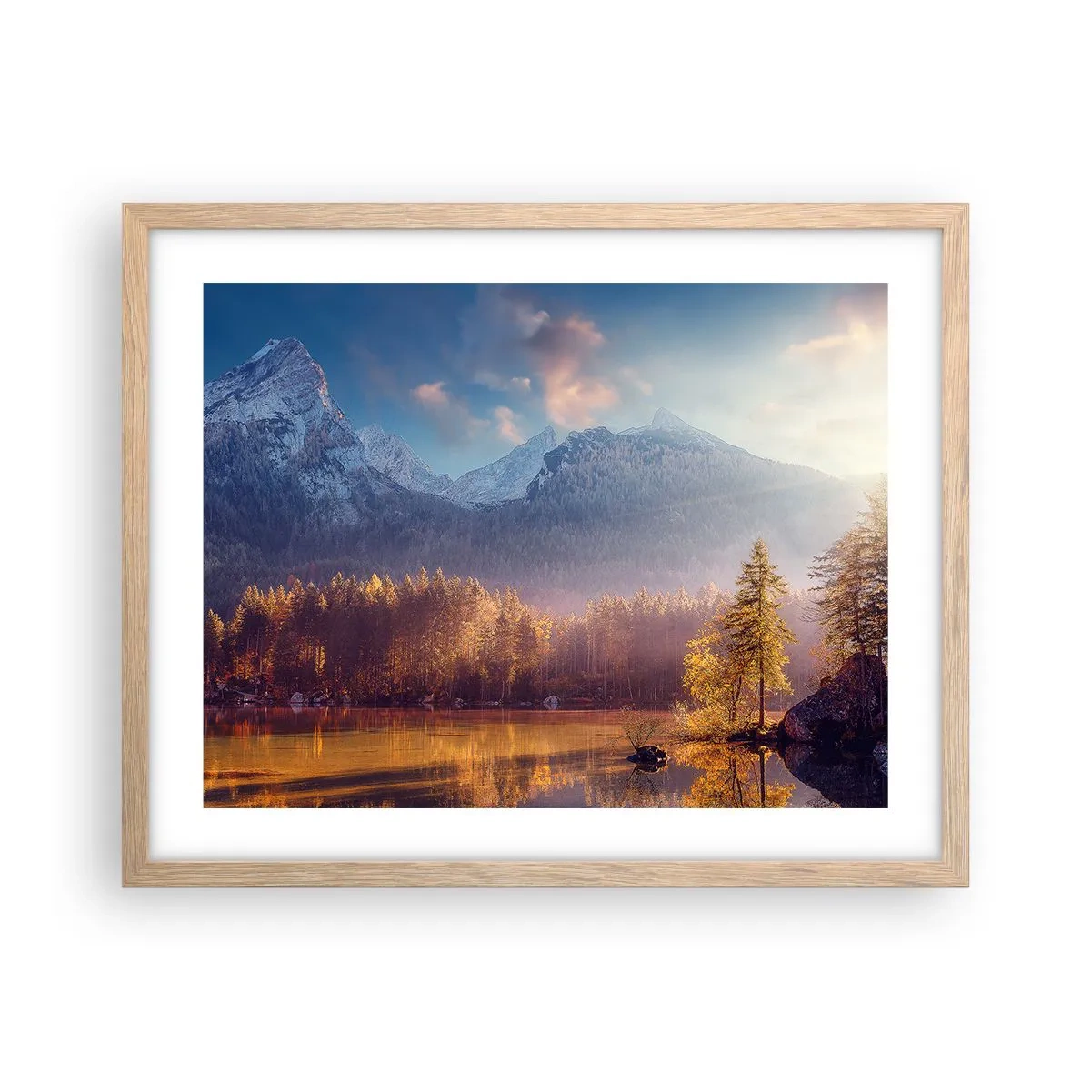 Een poster in een licht eiken lijst - In bergen en dalen - 50x40 cm