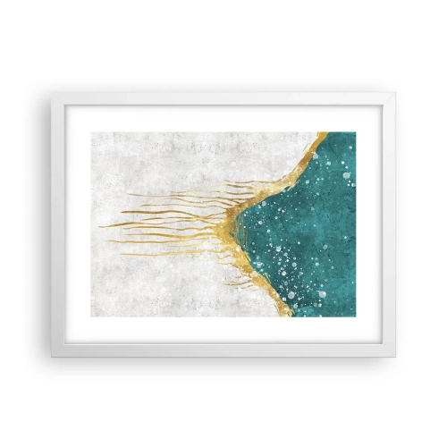 Poster in een witte lijst - Gouden vloed - 40x30 cm