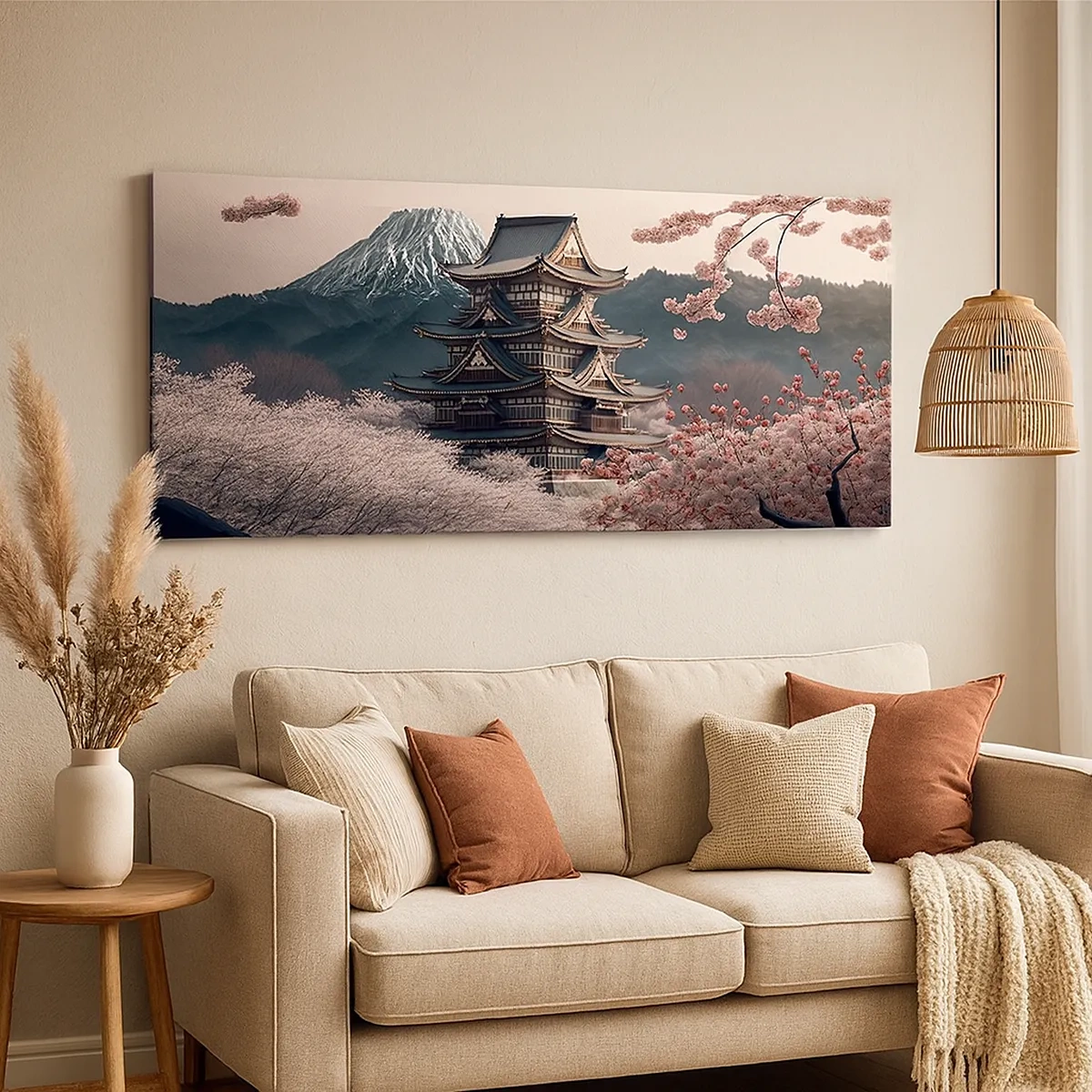 Schilderen op canvas - Het land van de kersenbloesem - 30x30 cm