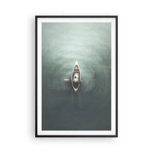 Poster in een zwarte lijst - Door het maanmeer - 61x91 cm