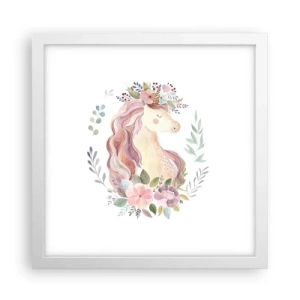 Poster in een witte lijst - Een uitnodiging in de wereld van sprookjes - 30x30 cm
