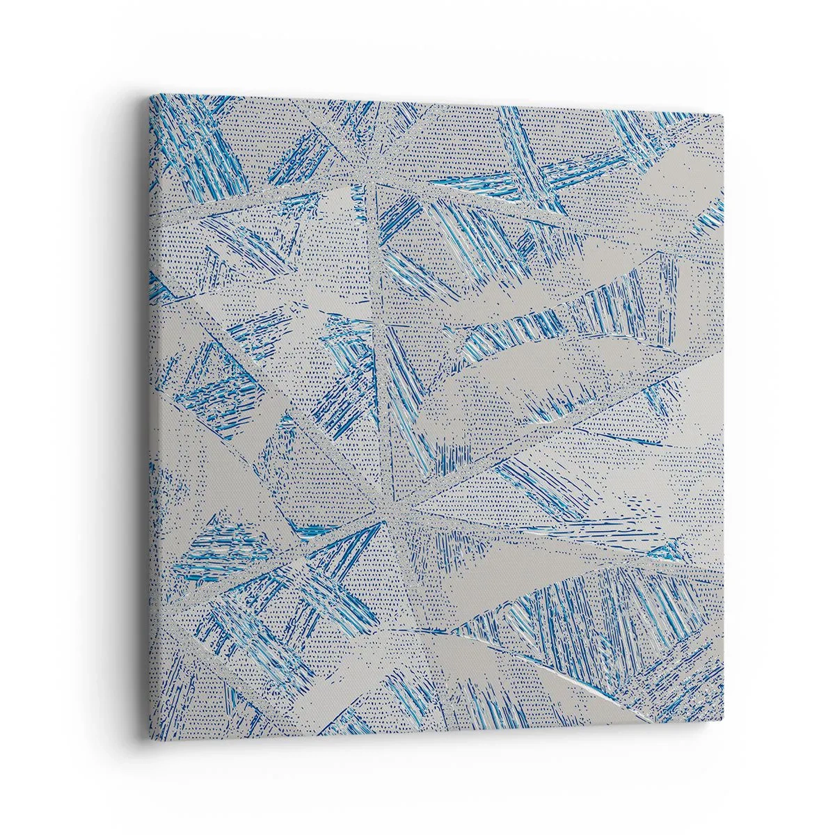 Schilderen op canvas - In een blauwgrijs labyrint - 40x40 cm