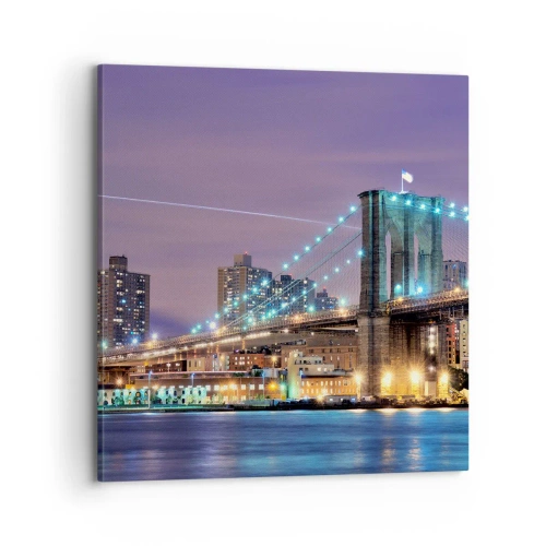 Schilderen op canvas - Al vele jaren de Brooklyn Bridge - 70x70 cm