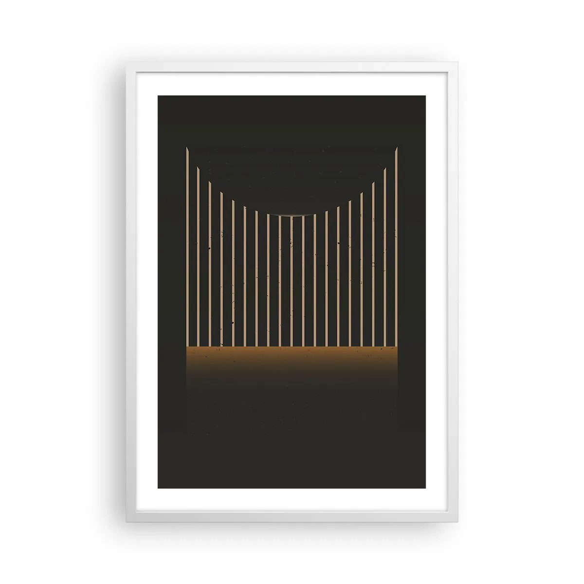 Poster in een witte lijst - Verken de duisternis - 50x70 cm