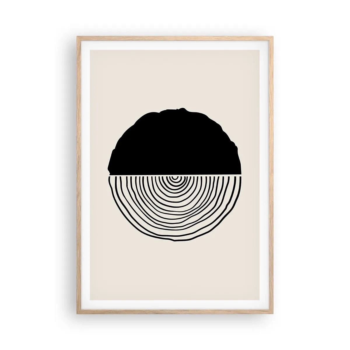 Een poster in een licht eiken lijst - Half om half - 70x100 cm