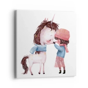 Schilderen op canvas - Een winterverhaal - 30x30 cm