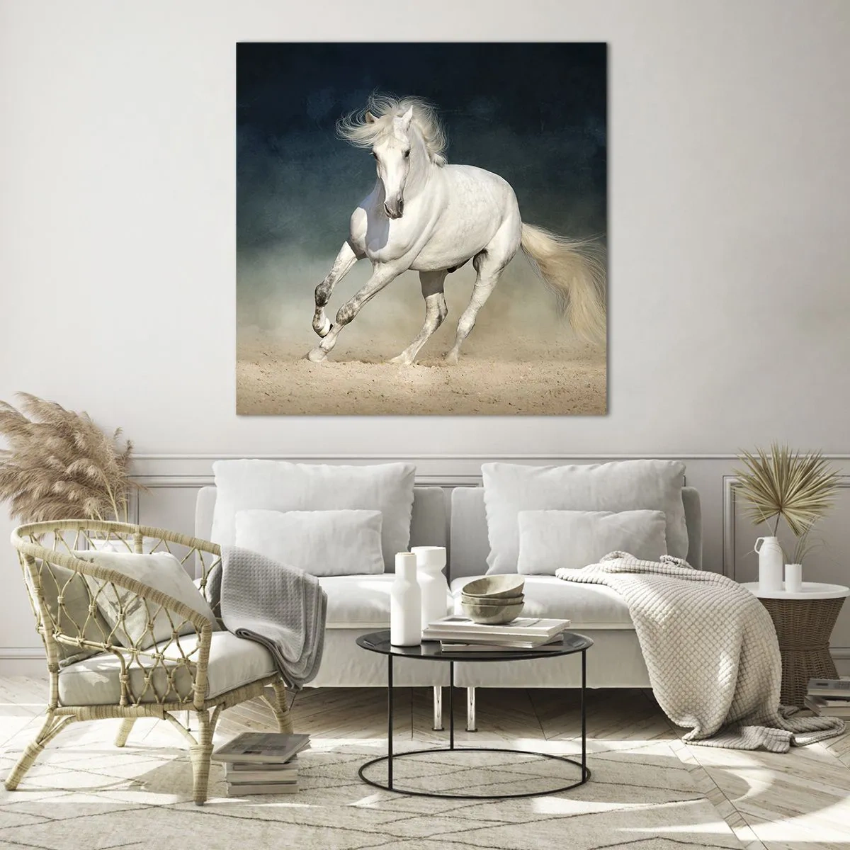 Schilderen op glas - Vrijheid in zijn pure staat - 30x30 cm