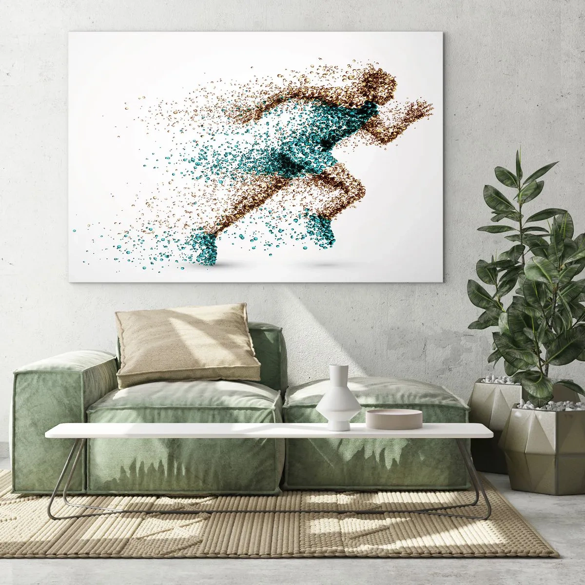 Schilderen op glas - Het leven is een vlucht - 120x80 cm