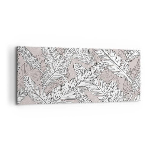 Schilderen op canvas - Een verenwerveling - 100x40 cm