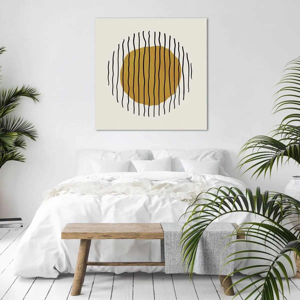 Schilderen op canvas - Abstractie trillend van warmte - 30x30 cm