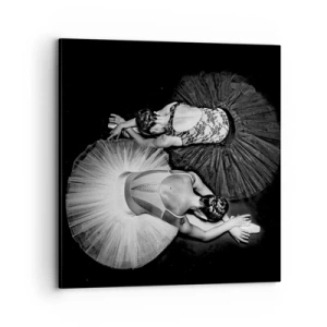 Schilderen op canvas - Jin en Jang - perfecte balans - 70x70 cm
