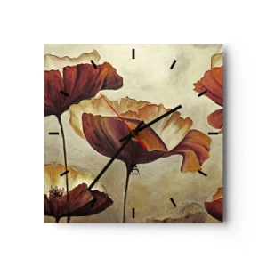 Wandklok - Klok - Golvend weiland - 40x40 cm