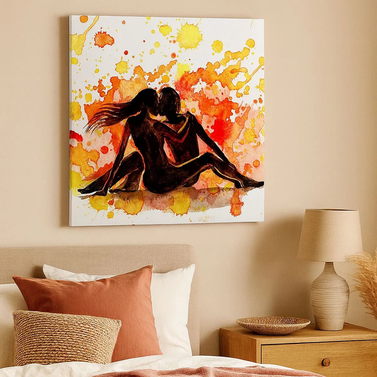 Schilderen op canvas - En er was licht - 30x30 cm