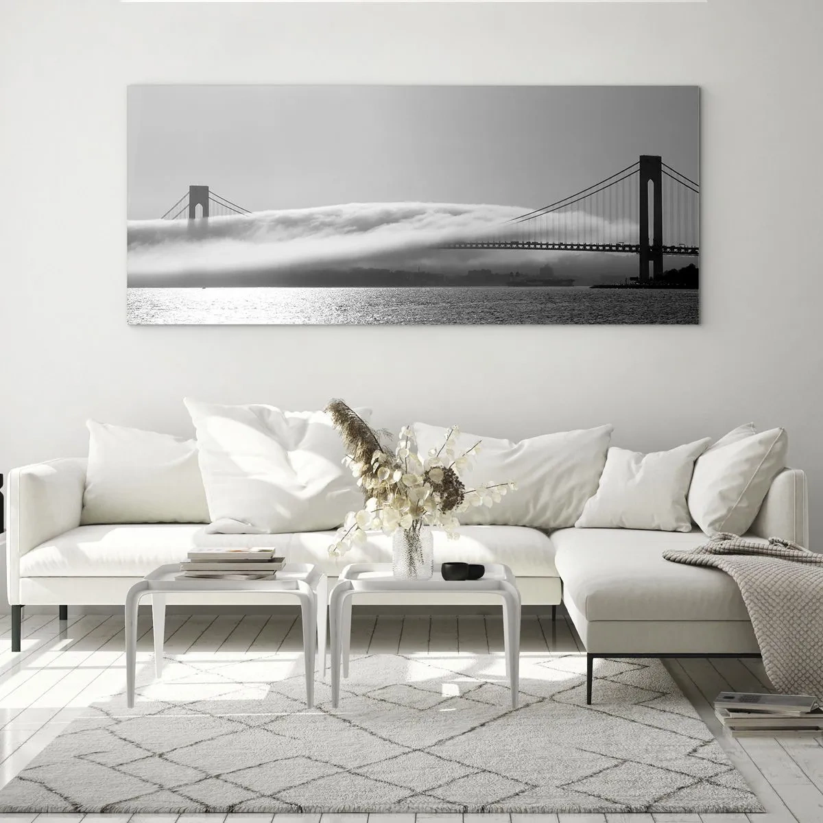 Schilderen op glas - Vaar door de Golden Gates - 140x50 cm