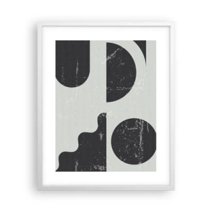 Poster in een witte lijst - Compositie boven en onder - 40x50 cm