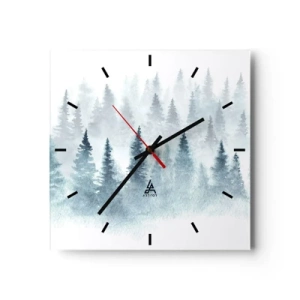 Wandklok - Klok - Gehuld in mist - 30x30 cm