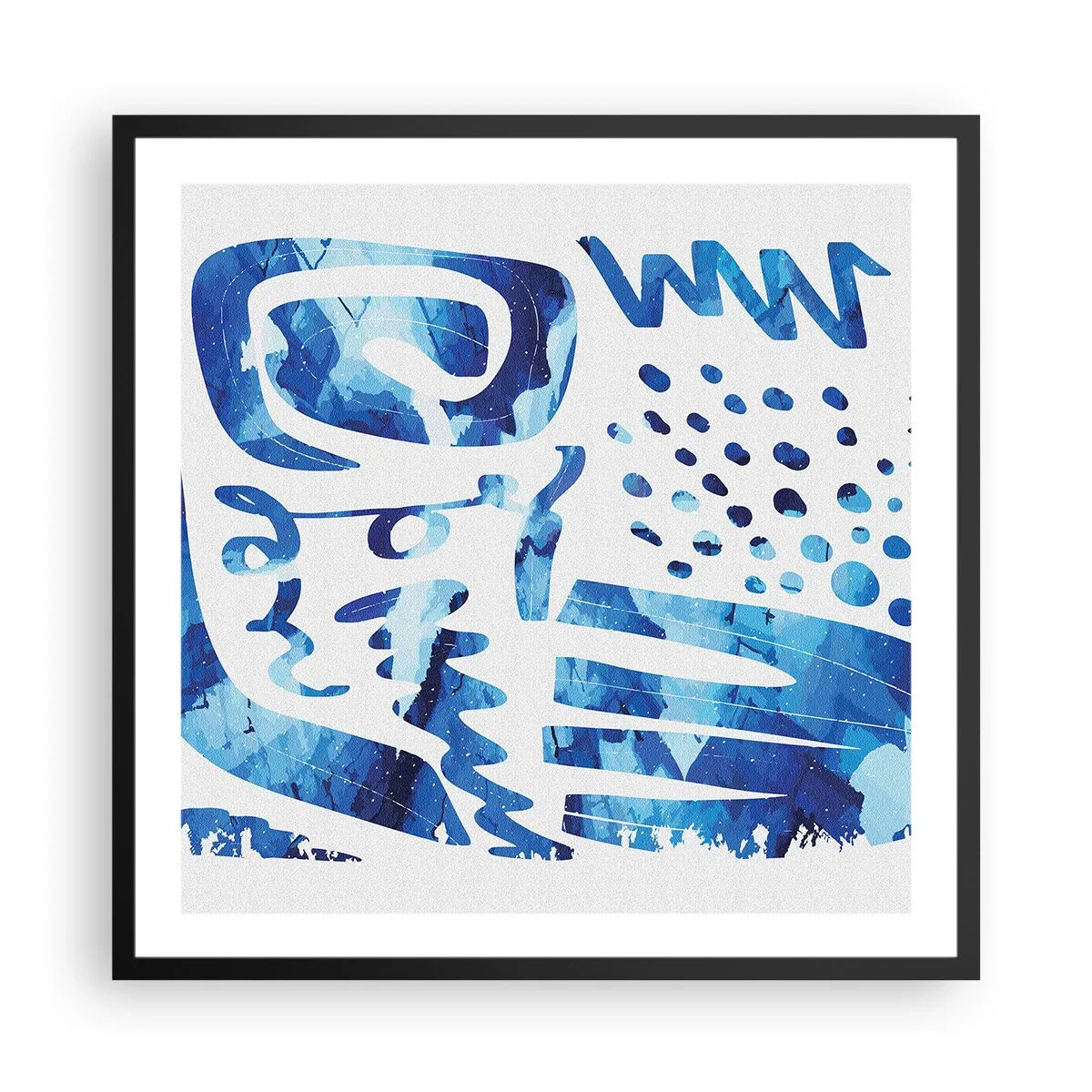 Poster in een zwarte lijst - Terug naar de wortels - 60x60 cm