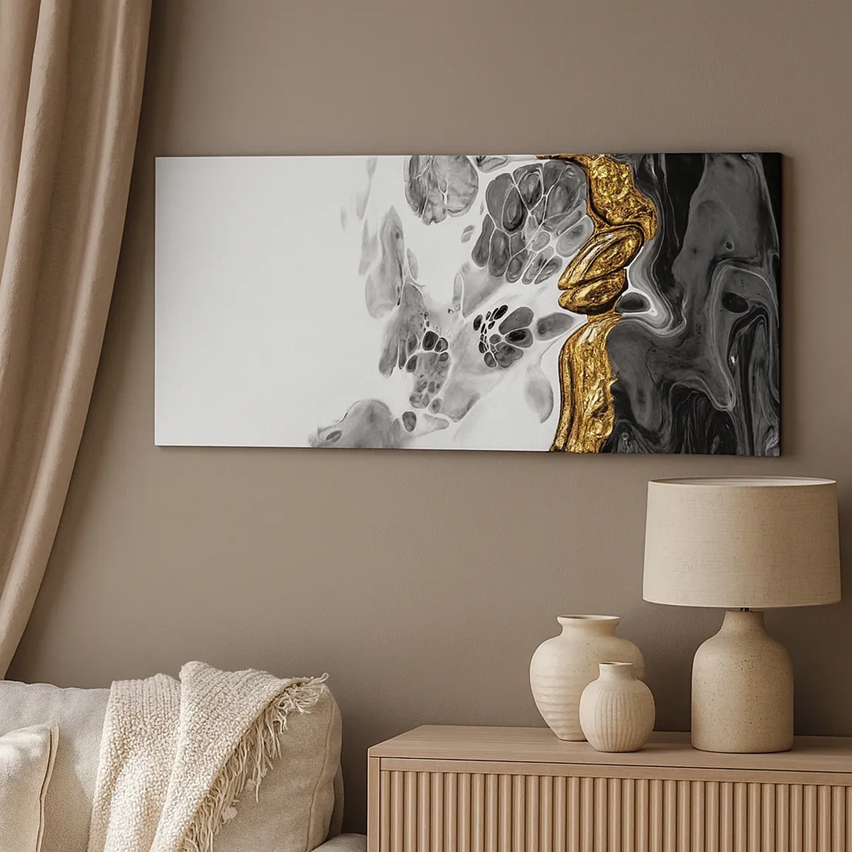 Schilderen op canvas - Organische samenstelling - 30x30 cm