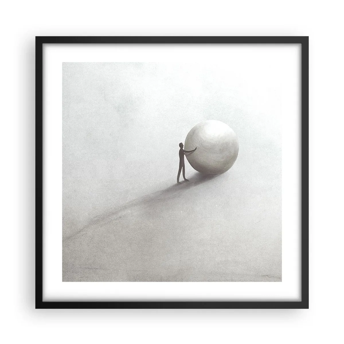 Poster in een zwarte lijst - Het spel van het leven - 50x50 cm