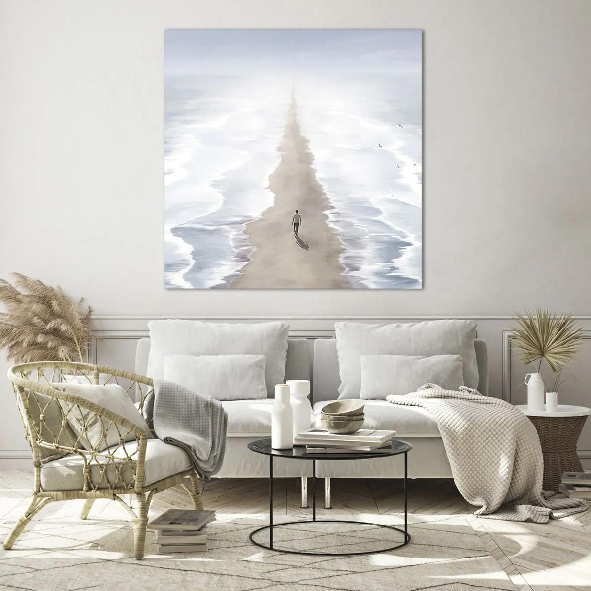 Schilderen op glas - Een gouden toekomst - 70x70 cm