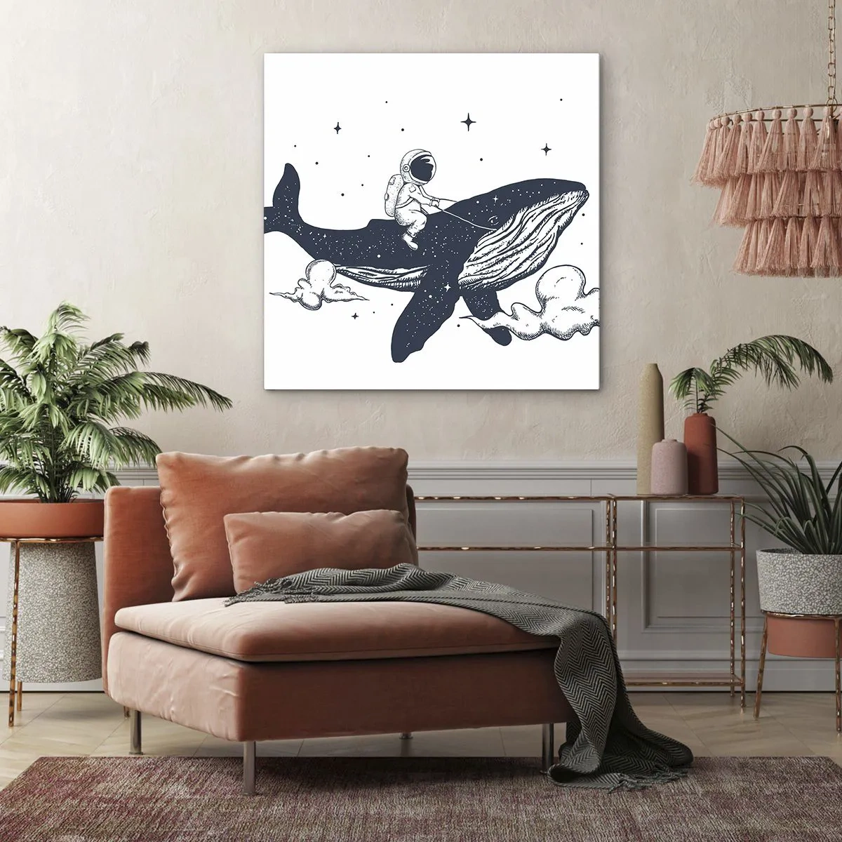 Schilderen op canvas - Ruimte avontuur - 60x60 cm
