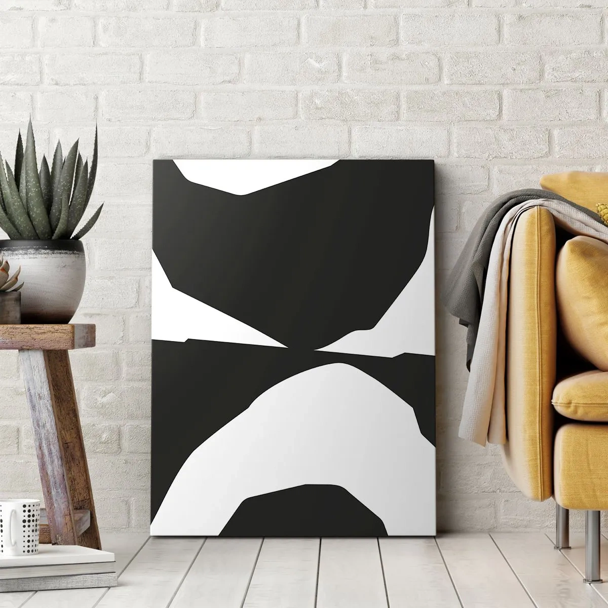 Schilderen op canvas - Positief – negatief - 55x100 cm