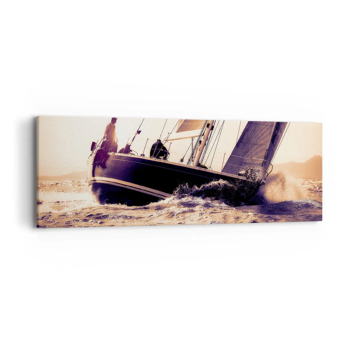 Schilderen op canvas - Zeil, matroos - 90x30 cm