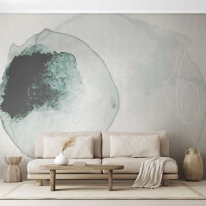 Fotobehang Premium Canvas - In een druppel water - Modern, Minimalistisch, Abstractie - 350x256 cm