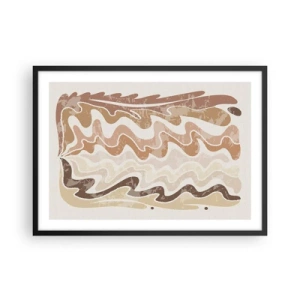 Poster in een zwarte lijst - Goede energie – goede emoties - 70x50 cm