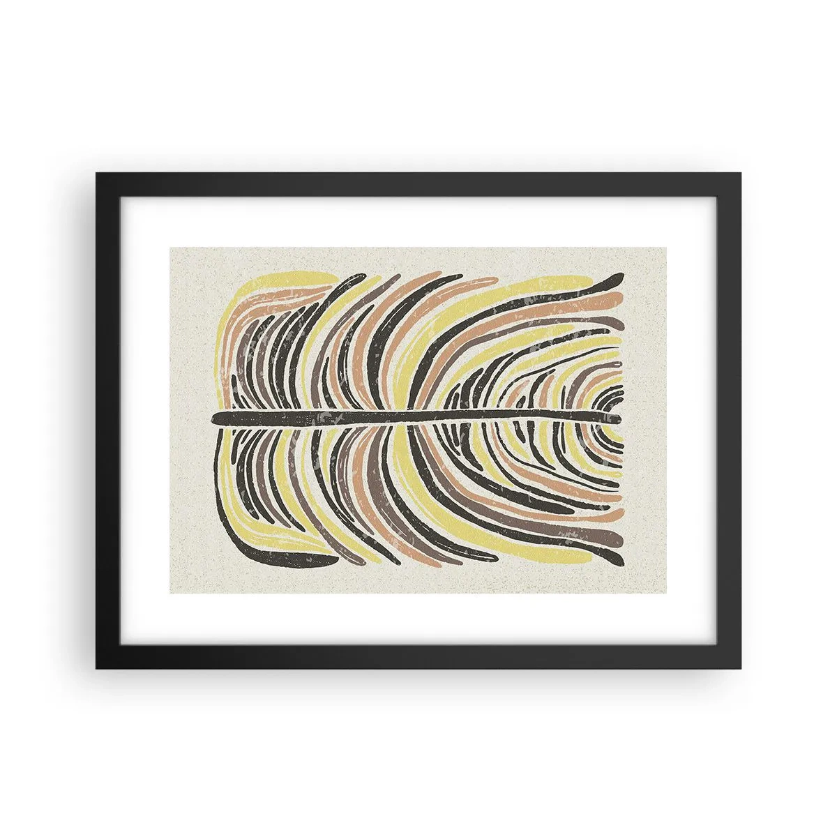 Poster in een zwarte lijst - Abstractie vol leven - 40x30 cm