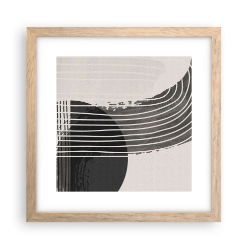 Een poster in een licht eiken lijst - Daar en terug - 30x30 cm
