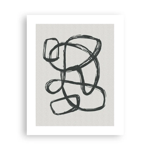 Poster - Lusvormige abstractie - 40x50 cm