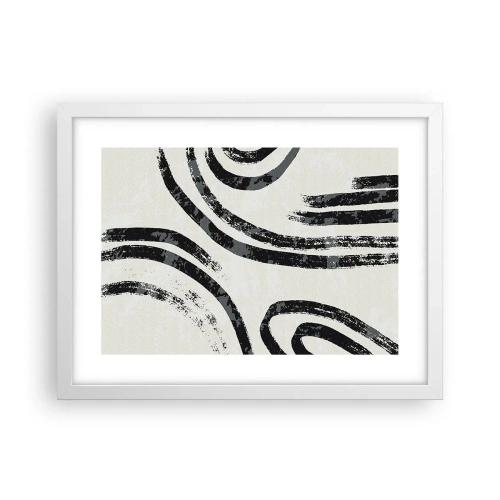 Poster in een witte lijst - Half gestopt - 40x30 cm