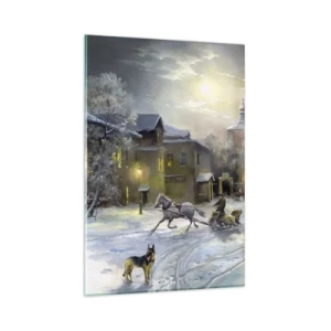 Schilderen op glas - De magie van de Russische winter - 80x120 cm