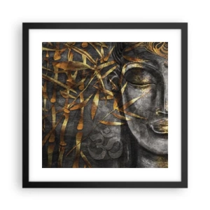 Poster in een zwarte lijst - Voel de rust - 40x40 cm