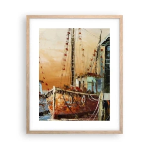 Een poster in een licht eiken lijst - Een vreedzame terugkeer - 40x50 cm