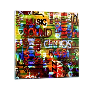 Schilderen op glas - Alle kleuren van het geluid - 30x30 cm