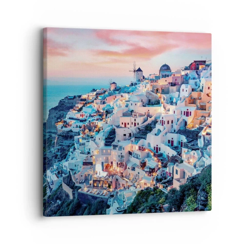 Schilderen op canvas - Je geweldige Griekse vakantie - 30x30 cm