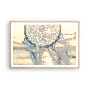 Een poster in een licht eiken lijst - Kanten totem - 91x61 cm