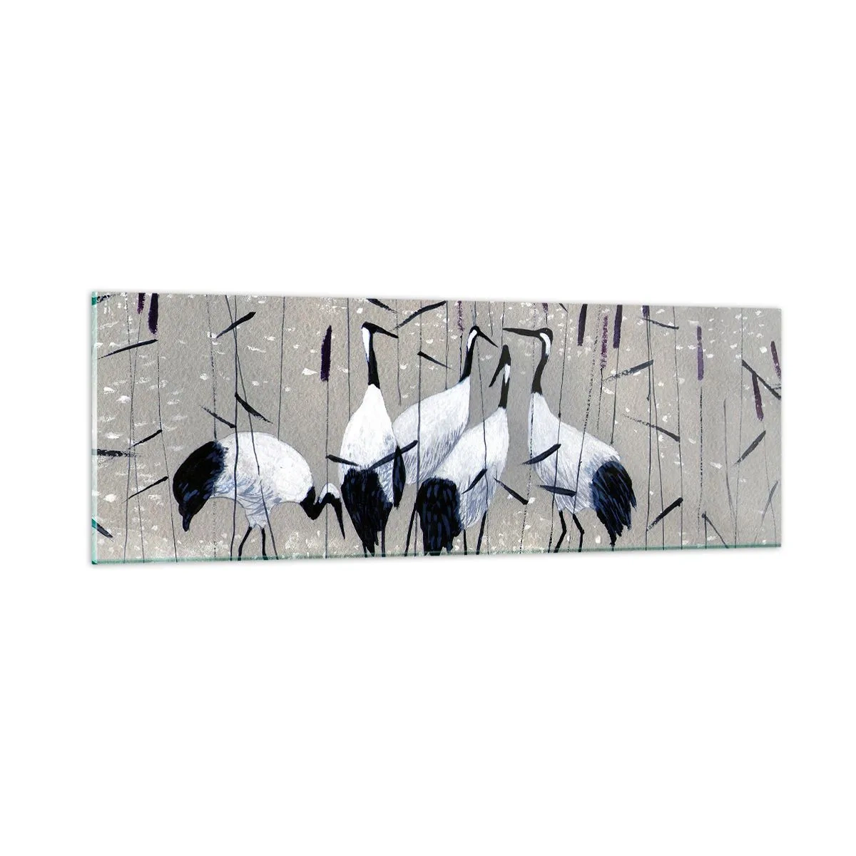 Schilderen op glas - Onder hun eigen - 90x30 cm