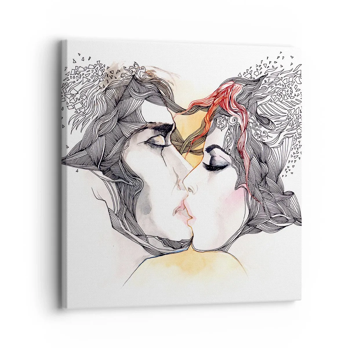 Schilderen op canvas - De wereld bestaat niet - 30x30 cm