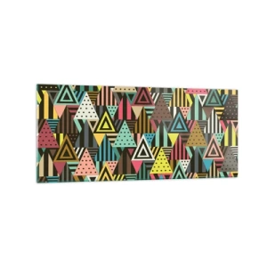 Schilderen op glas - In ritme op drie - 120x50 cm