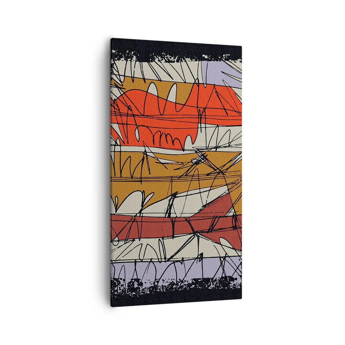 Schilderen op canvas - Spontane compositie - 55x100 cm