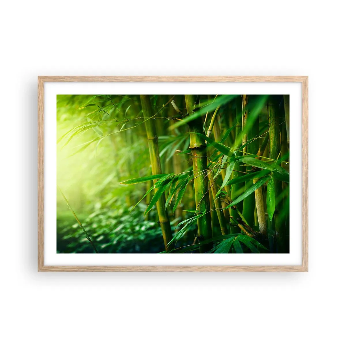 Een poster in een licht eiken lijst - Maak kennis met groen zelf - 70x50 cm