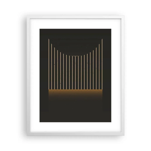 Poster in een witte lijst - Verken de duisternis - 40x50 cm