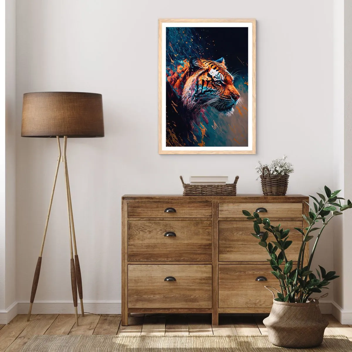 Een poster in een licht eiken lijst - Wilde schoonheid - 61x91 cm