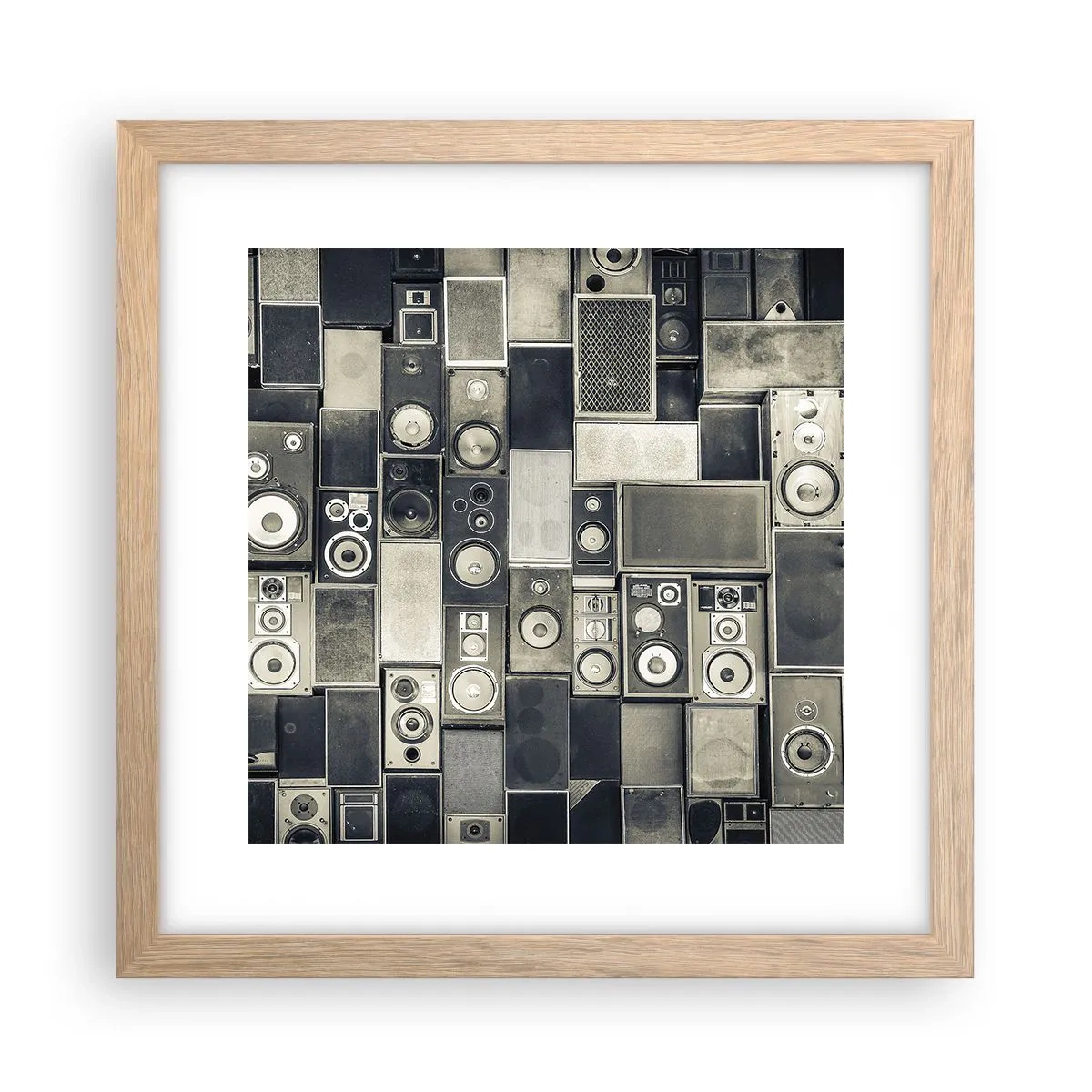 Een poster in een licht eiken lijst - En alles is goed - 30x30 cm