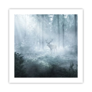 Poster - Ochtendbezoek aan het landgoed - 50x50 cm